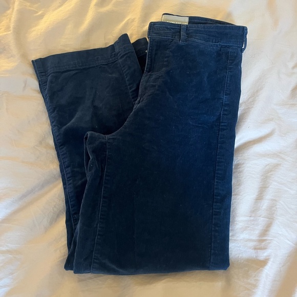 Everlane Corduroy Wide Leg High Waist Pants size 4 Atlantic Blue - Picture 2 of 6
